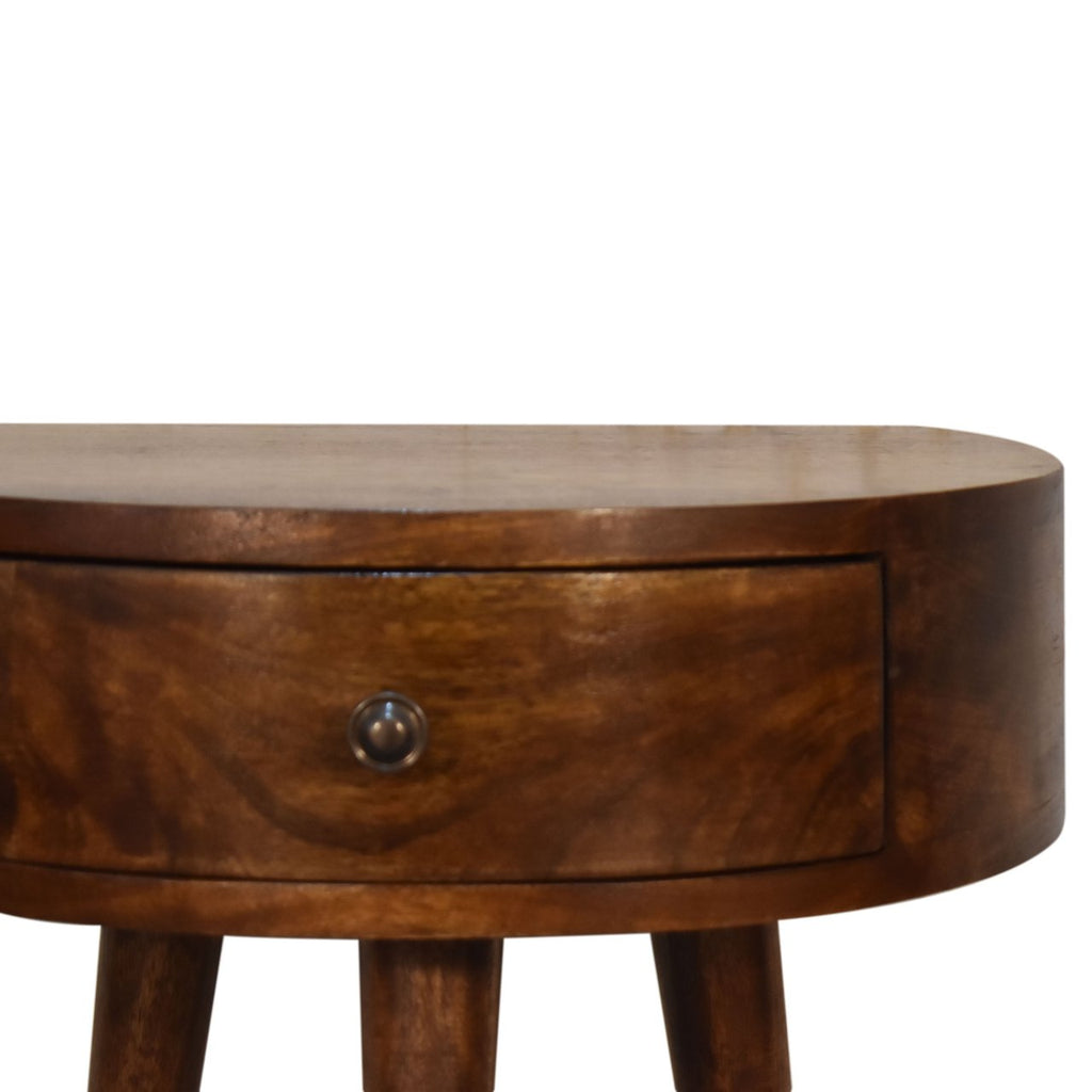 Chestnut Semi Circle nightstand
