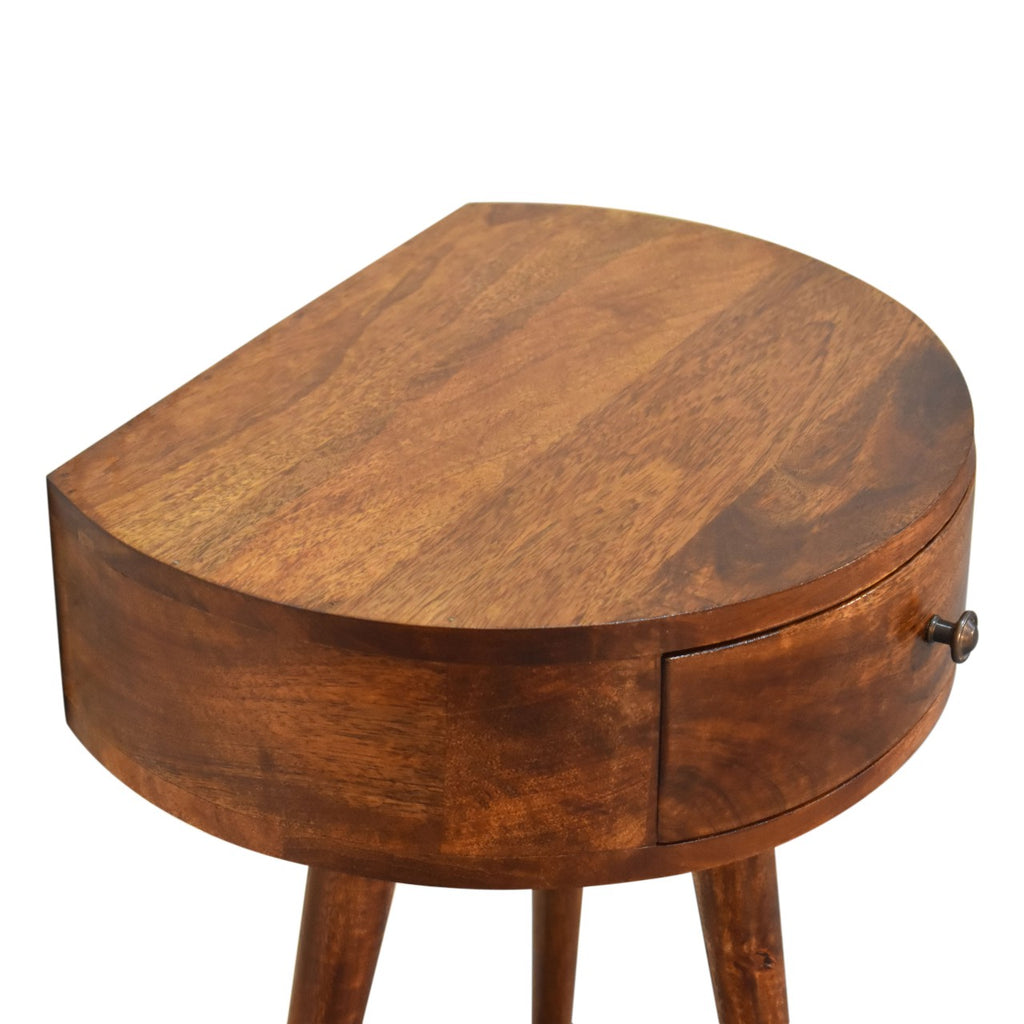 Chestnut Semi Circle nightstand