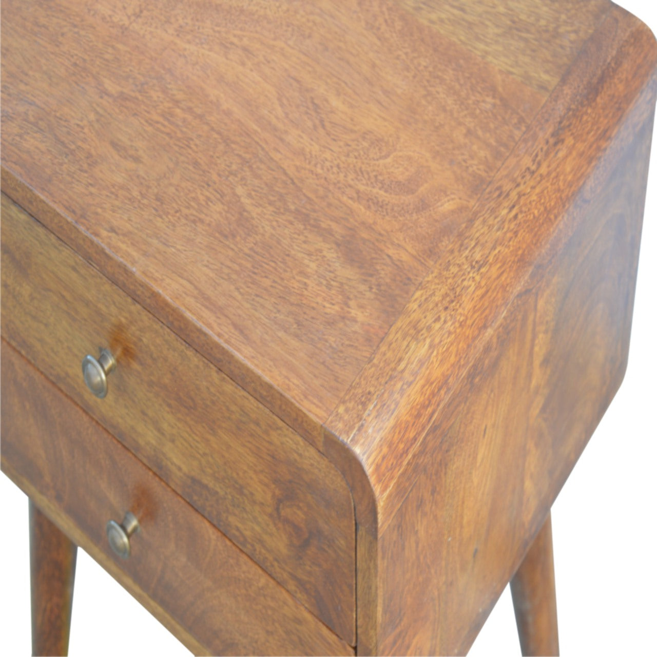 Curved Chestnut nightstand