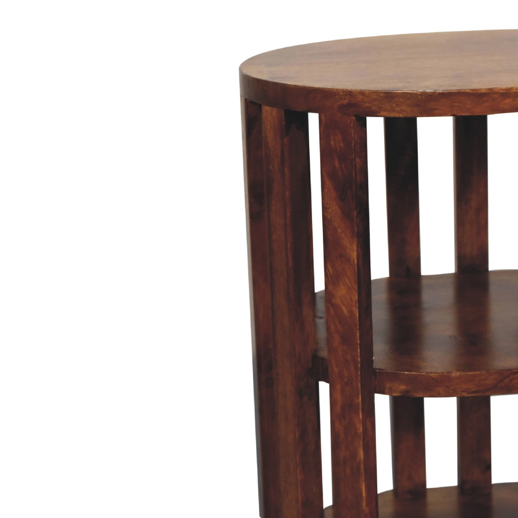 Ariella Double Shelf Chestnut Bedside