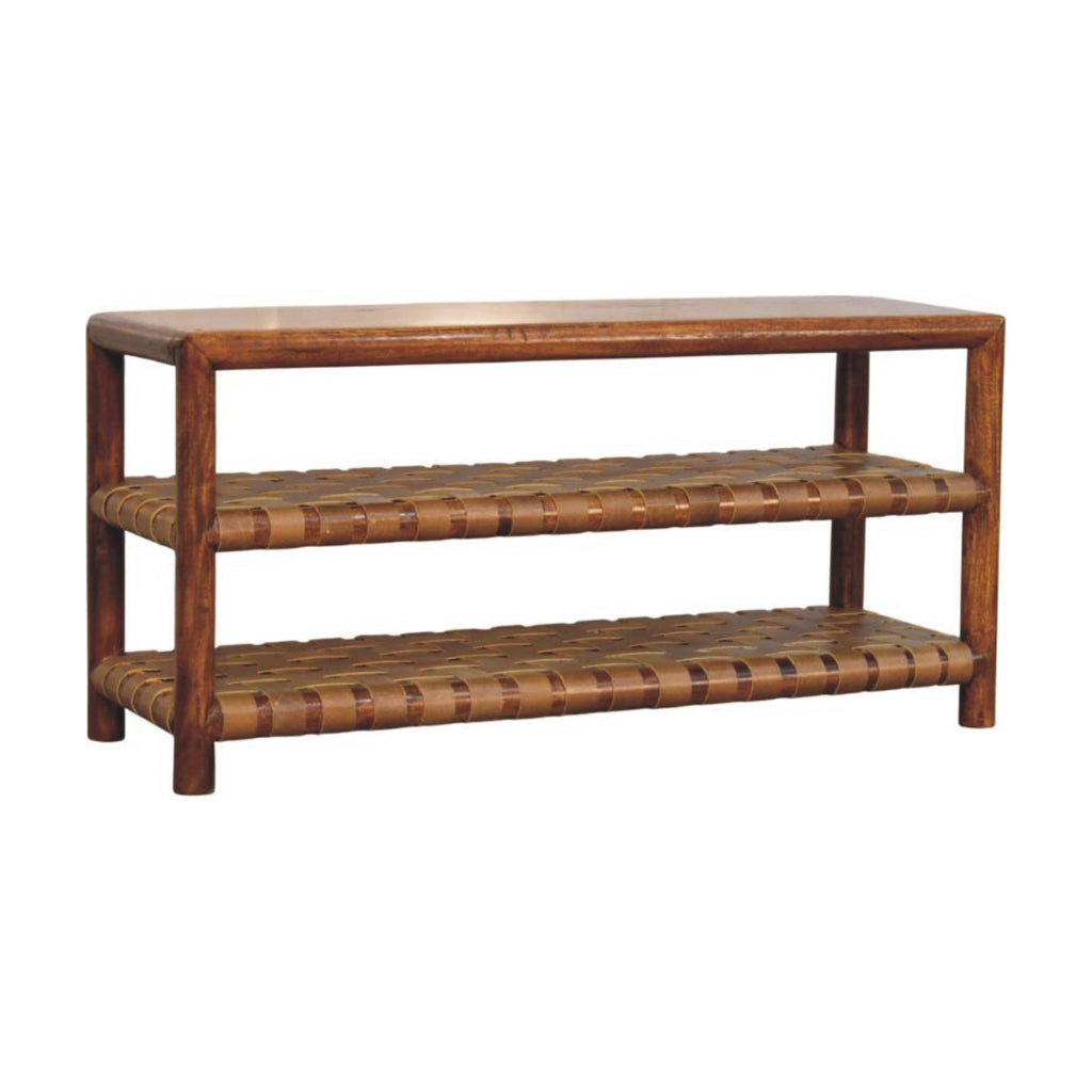Regency Woven Chestnut 2 slot Shoe Rack