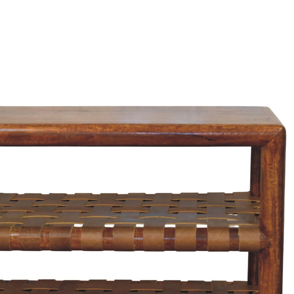 Regency Woven Chestnut 2 slot Shoe Rack