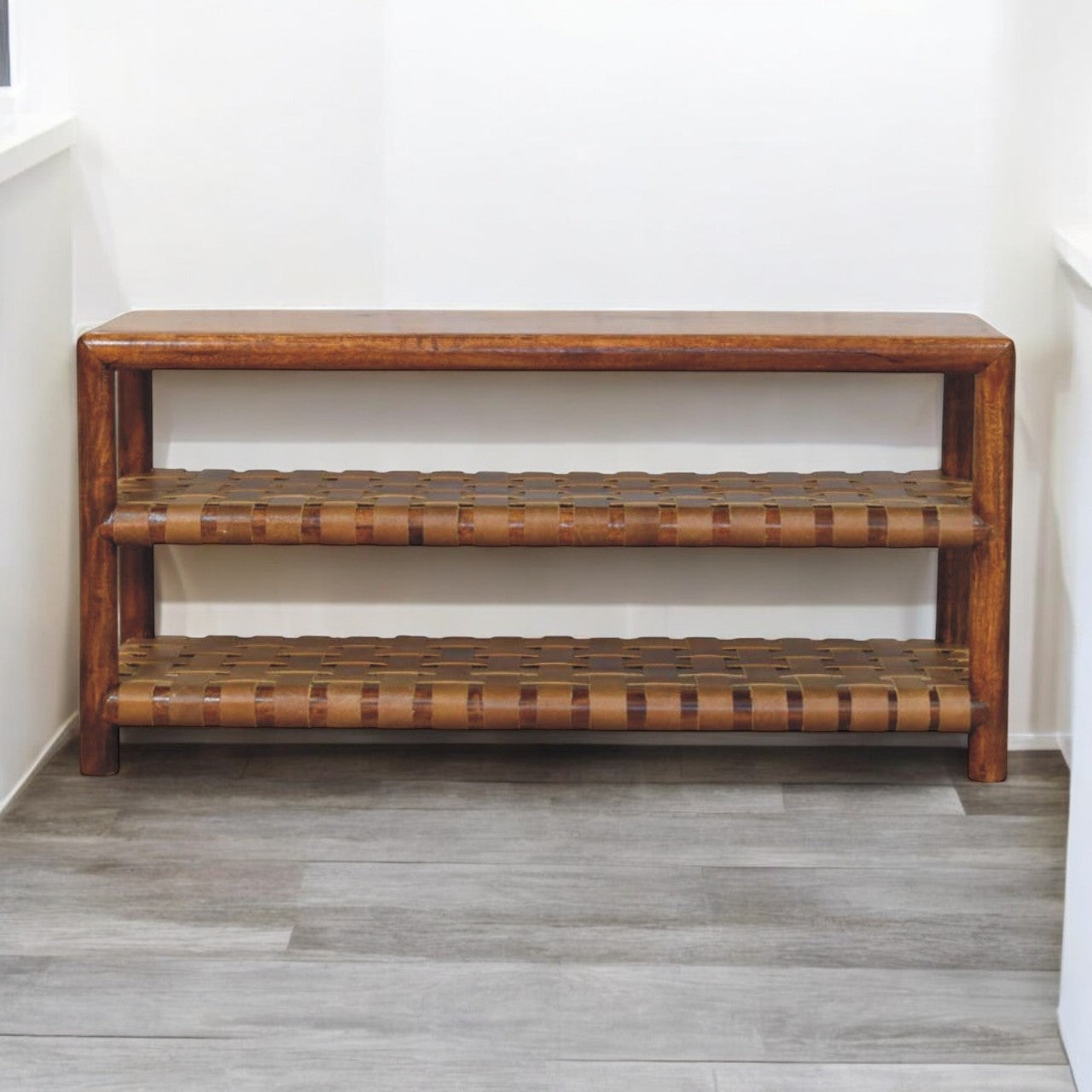Regency Woven Chestnut 2 slot Shoe Rack