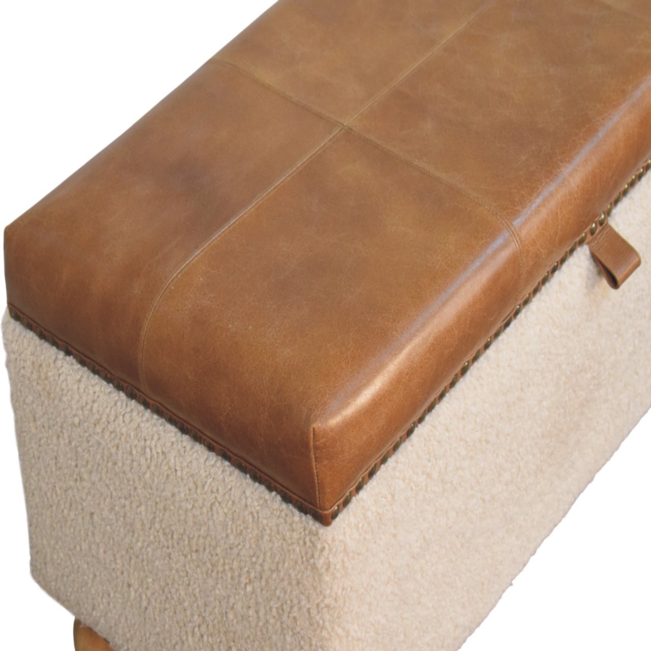 Boucle Lid- up Storage Ottoman
