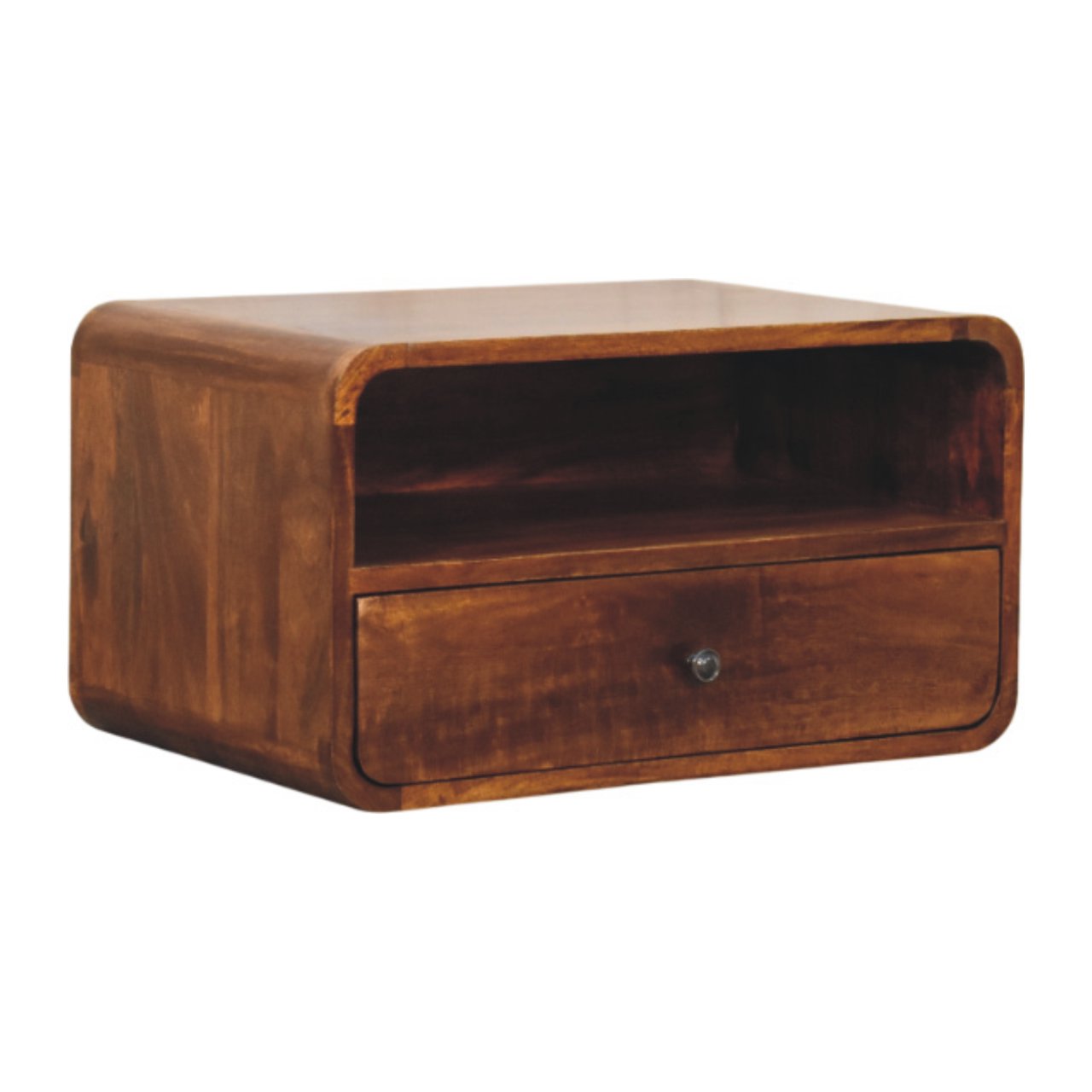 Avora Wall-Mounted Chestnut Nightstand