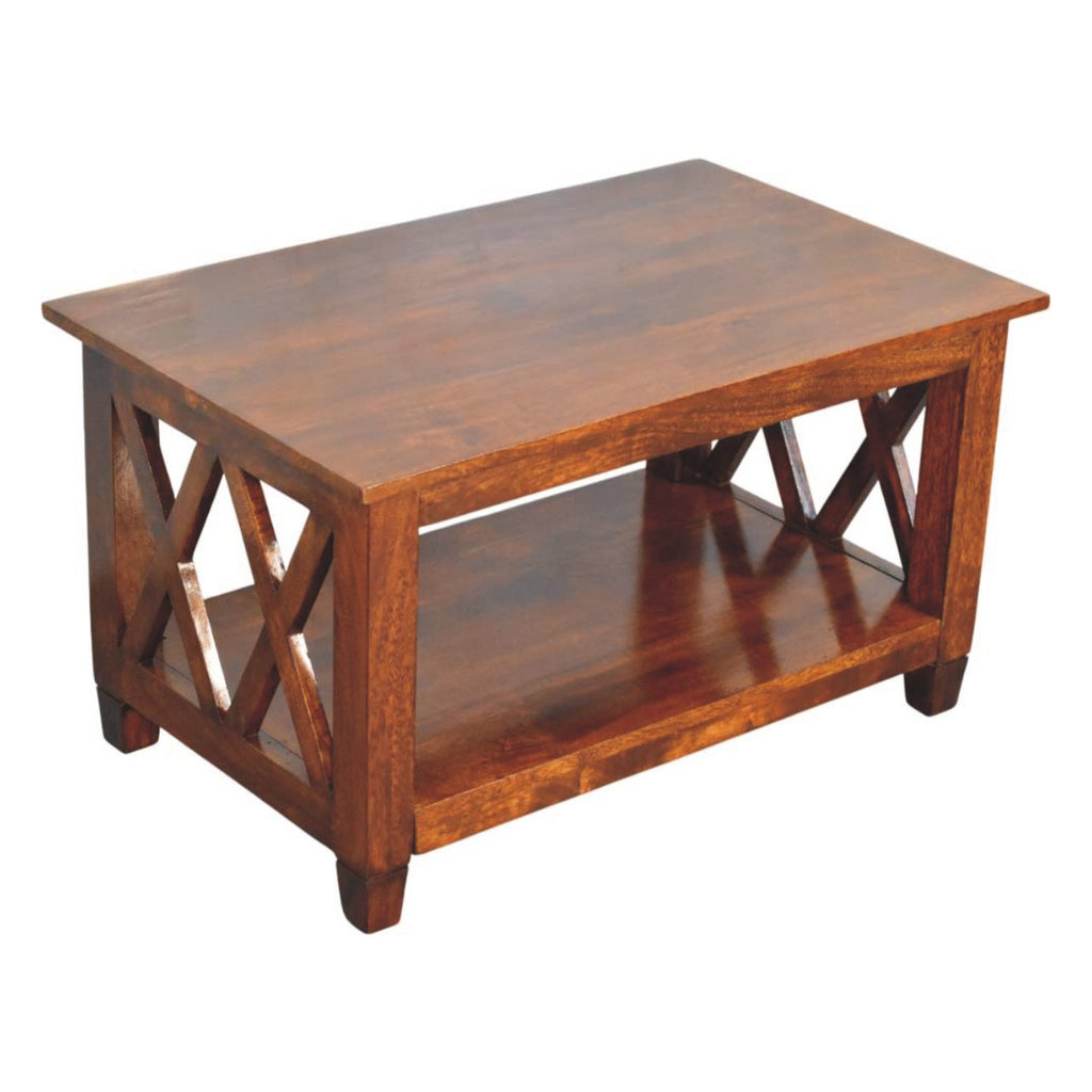 Belmont X-Frame Chestnut Coffee Table