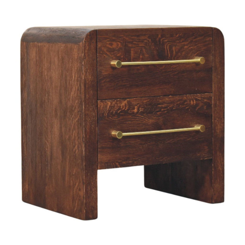 Copenhagen 2-Drawer Nightstand in Smoked Oak