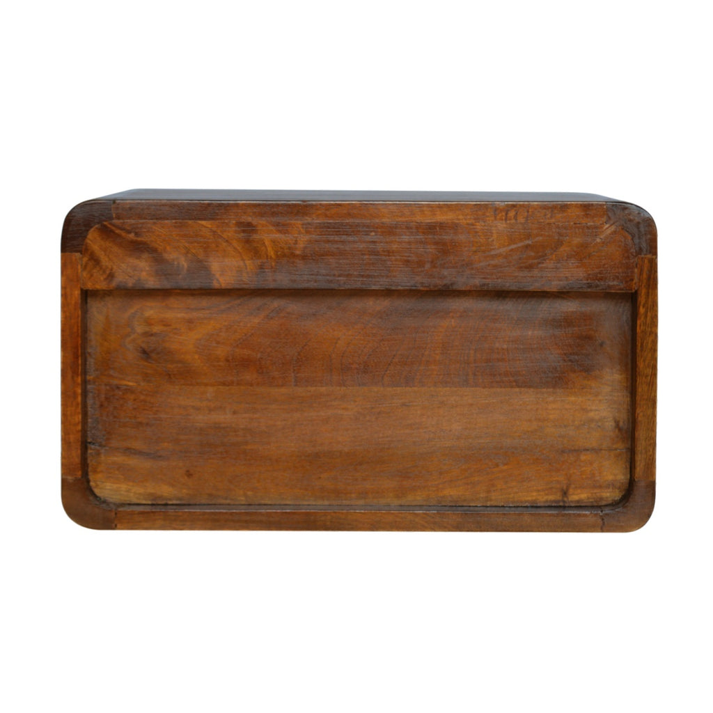 Chestnut Curve Floating nightstand
