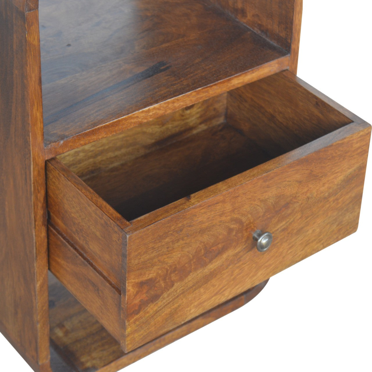 Chestnut Curve 2 Drawer nightstand