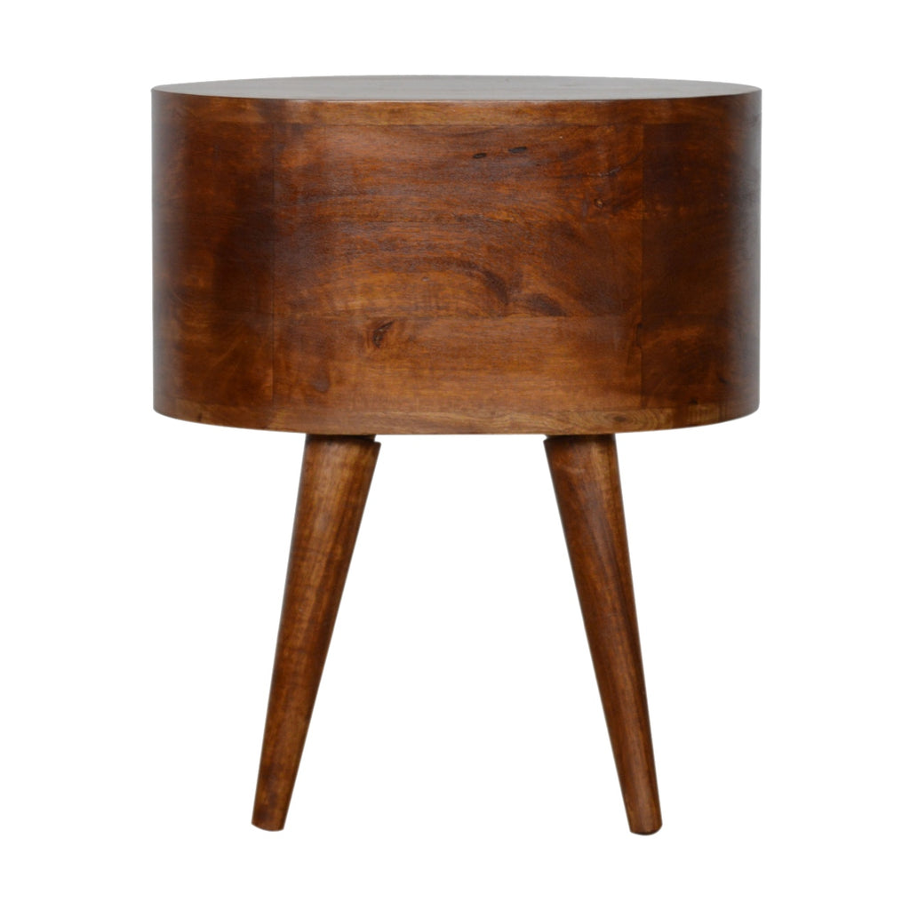 Chestnut Rounded nightstand Table